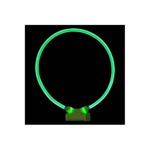 Red Dingo Red Dingo LT-ZZ-GR-SM Lumitube Illuminated Dog Safety Collar; Bright Green - Small To Medium - LT-ZZ-GR-SM