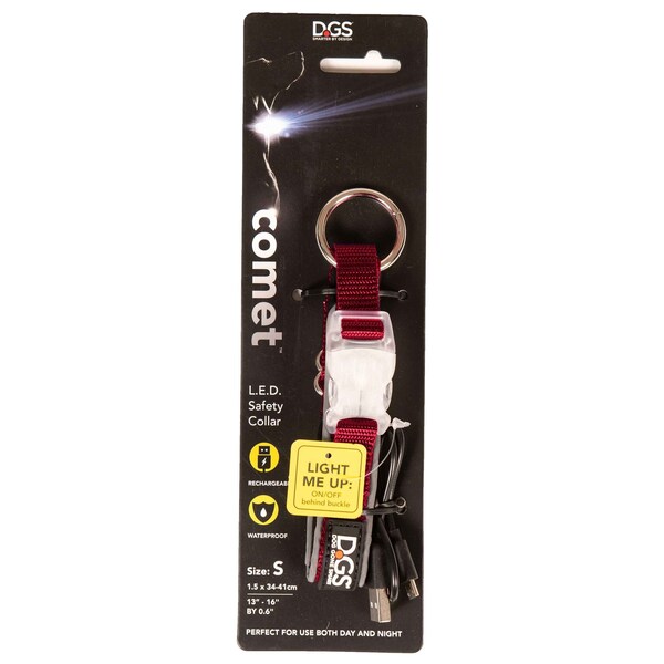 Dgs Pet Products LED Safety Dog Collar, Rechargeable - DGSLGUC3406