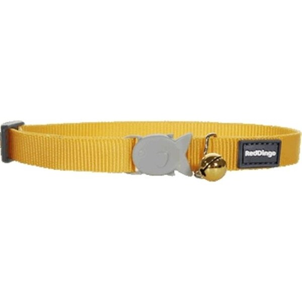 Red Dingo Red Dingo CC-ZZ-YE-SM Cat Collar Classic Yellow - CC-ZZ-YE-SM