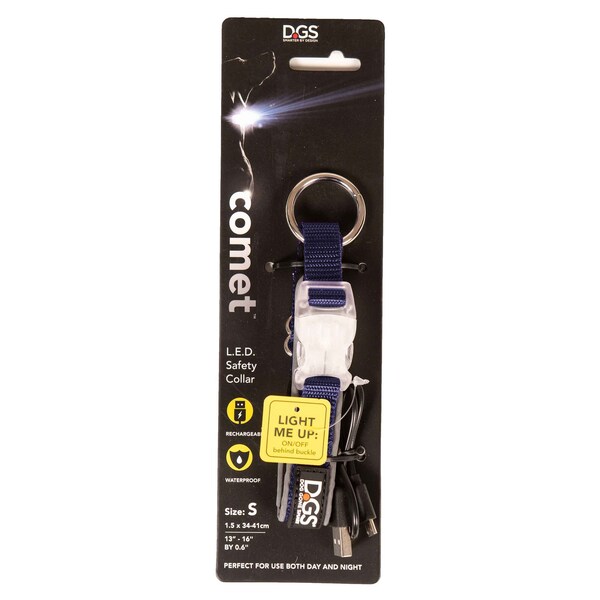 Dgs Pet Products LED Safety Dog Collar, Rechargeable - DGSLGUC3435
