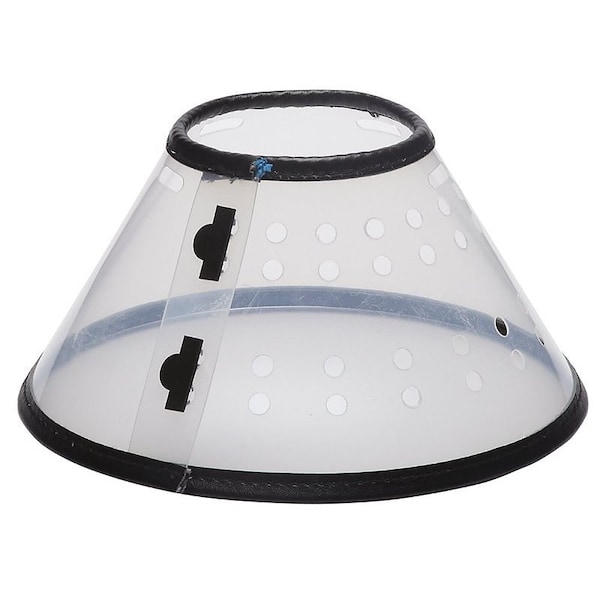 Total Pet Elizabethan Collar, Fits Neck Size 5-1/2 to 9-1/2 in, Cat, Dog, Polypropylene Plastic, Clear - TP7167 10 11