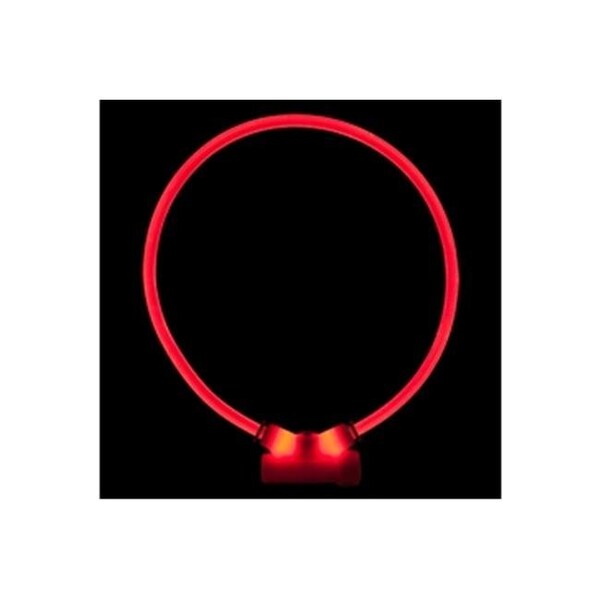 Red Dingo Red Dingo LT-ZZ-RE-LG Lumitube Illuminated Dog Safety Collar; Bright Red - Large To XL - LT-ZZ-RE-LG