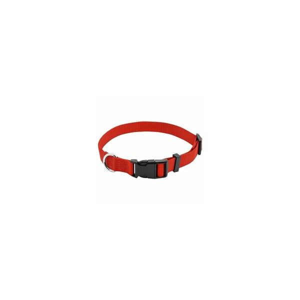 Pet Expert Dog Collar, Adjustable, Red Nylon, Quadlock Buckle, 3/8 x 8 to 12-In. - PE223998