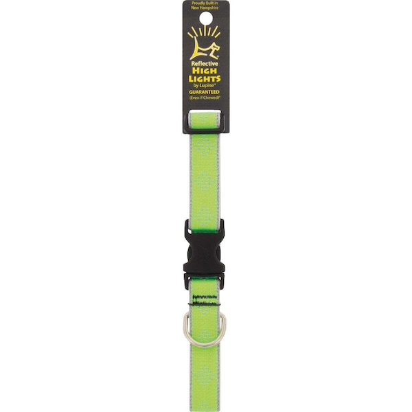 Lupine Adjustable Medium Dog Collar, Reflective Green Diamond Pattern, 1 x 12 - 20-In. - 48152