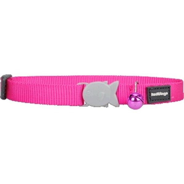 Red Dingo Red Dingo CC-ZZ-HP-SM Cat Collar Classic Hot Pink - CC-ZZ-HP-SM
