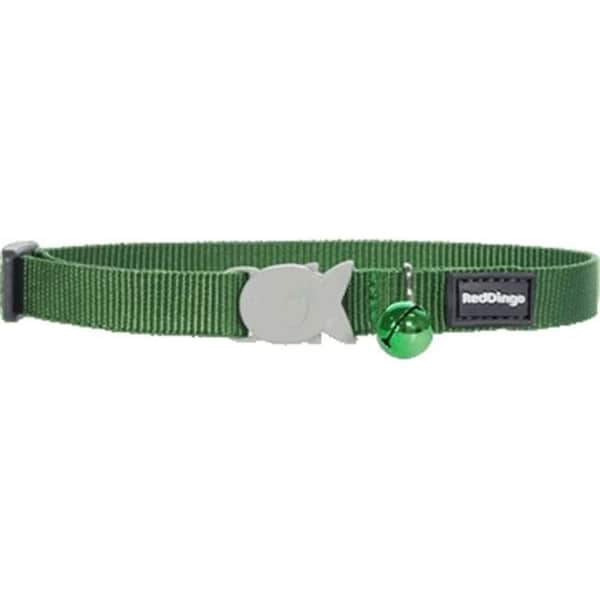 Red Dingo Red Dingo CC-ZZ-GR-SM Cat Collar Classic Green - CC-ZZ-GR-SM