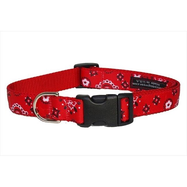 Fly Free Zone Bandana Dog Collar; Red - Large - FL124378