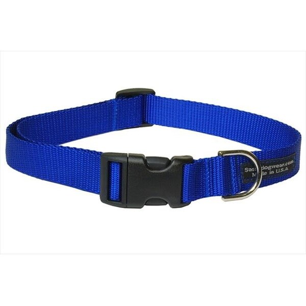 Sassy Dog Wear Sassy Dog Wear SOLID BLUE LG-C Nylon Webbing Dog Collar; Blue - Large - SOLID BLUE LG-C