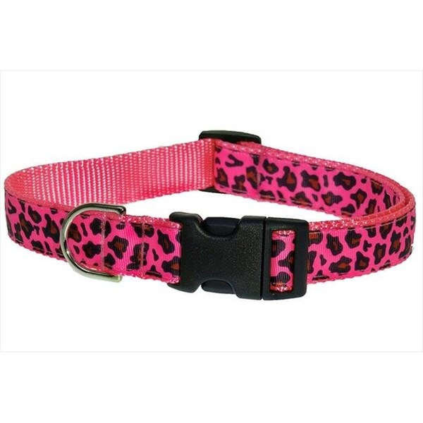 Sassy Dog Wear Sassy Dog Wear LEOPARD-FRUIT PUNCH3-C Leopard Dog Collar; Pink - Medium - LEOPARD-FRUIT PUNCH3-C