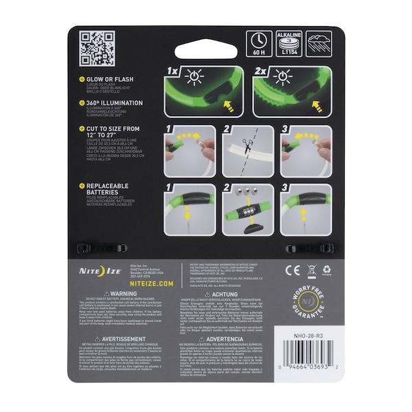 Nite Ize 2023 Nite Ize Nitehowl Led Safety Necklace, Green - NIT-NHO-28-R3