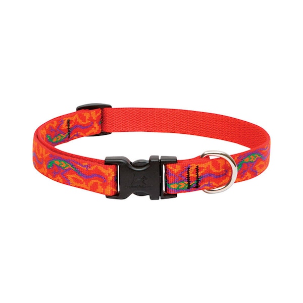 Lupine LupinePet Original Designs Multicolor Go Go Gecko Nylon Dog Adjustable Collar - 41001