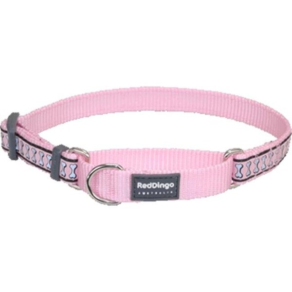 Red Dingo Red Dingo MC-RB-PK-SM Martingale Dog Collar Reflective Pink; Small - MC-RB-PK-SM