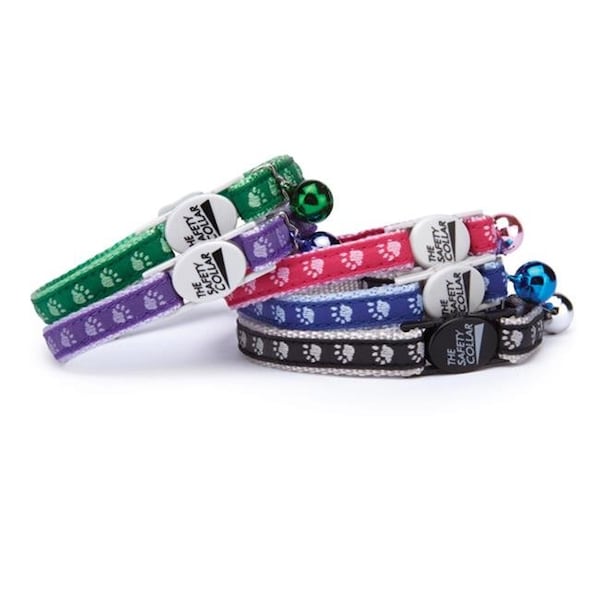Casual Kitty Casual Kitty ZA122 19 Casual Kitty Two-Tone Pawprint Collar Blue - ZA122 19
