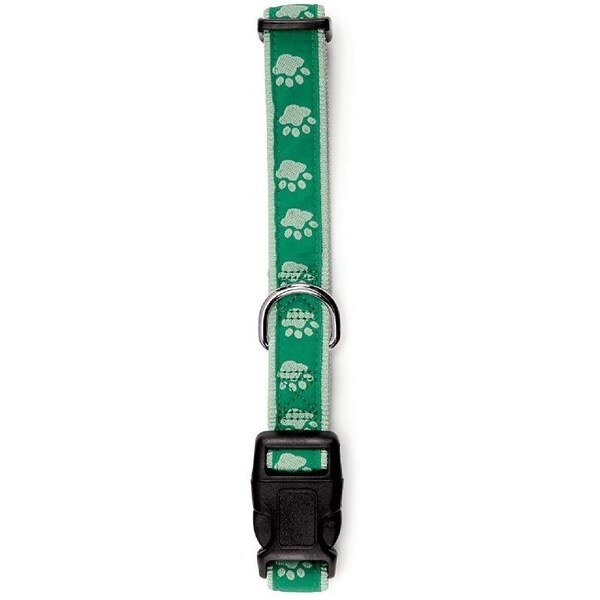 Casual Canine Dog Collar, 14 to 20 in L Collar, 5/8 in W Collar, Nylon, Green - ZA8871 14 43