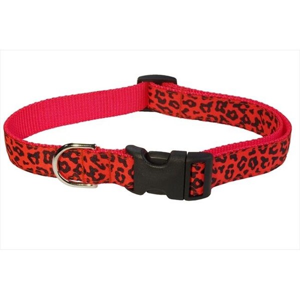 Sassy Dog Wear Sassy Dog Wear LEOPARD-ORANGE3-C Leopard Dog Collar; Orange - Medium - LEOPARD-ORANGE3-C