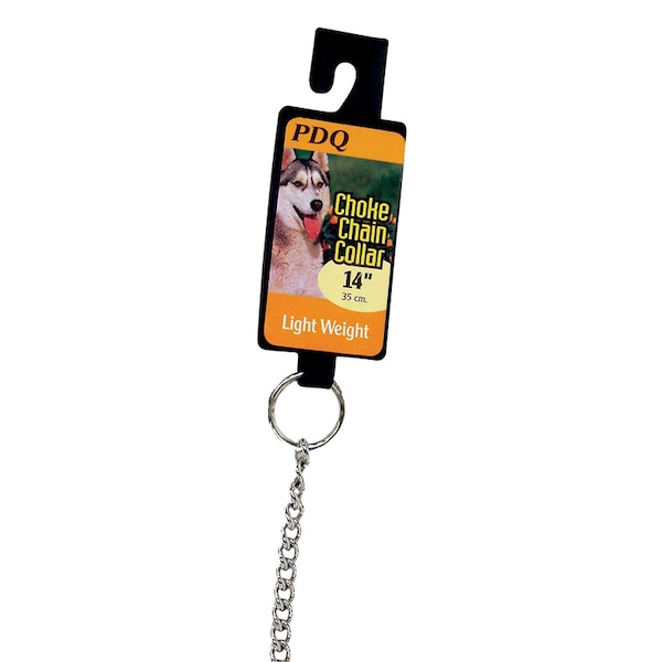 Pdq PDQ Silver Lightweight Steel Dog Choke Chain Collar Medium - 12714
