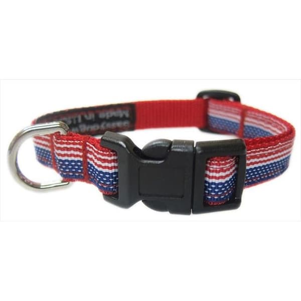 Sassy Dog Wear Sassy Dog Wear AMERICAN FLAG1-C American Flag Dog Collar - Extra Small - AMERICAN FLAG1-C