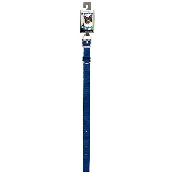 Boss Pet Boss Pet PDQ Dog Collar, 16 in L Collar, 3/4 in W Collar, Nylon, Blue - 2971602