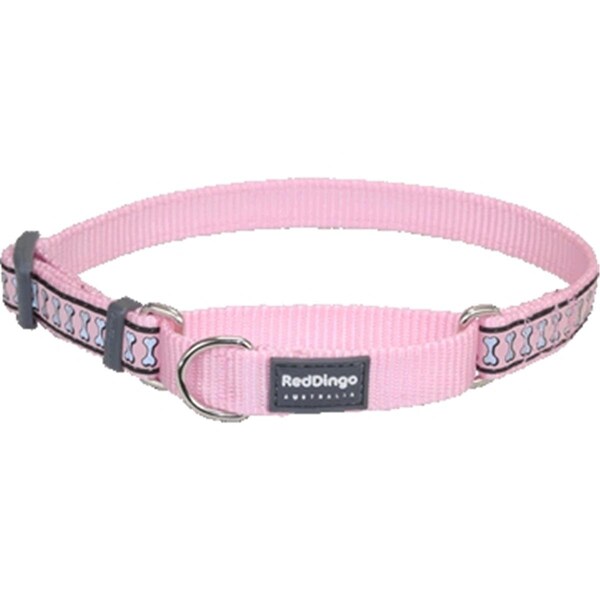 Red Dingo Martingale Dog Collar Reflective Pink, Small - RE437160