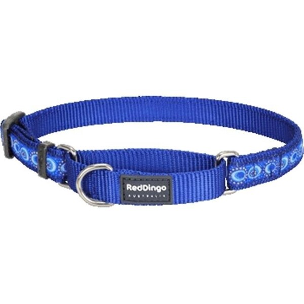 Red Dingo Red Dingo MC-CO-DB-ME Martingale Dog Collar Design Cosmos Dark Blue; Medium - MC-CO-DB-ME