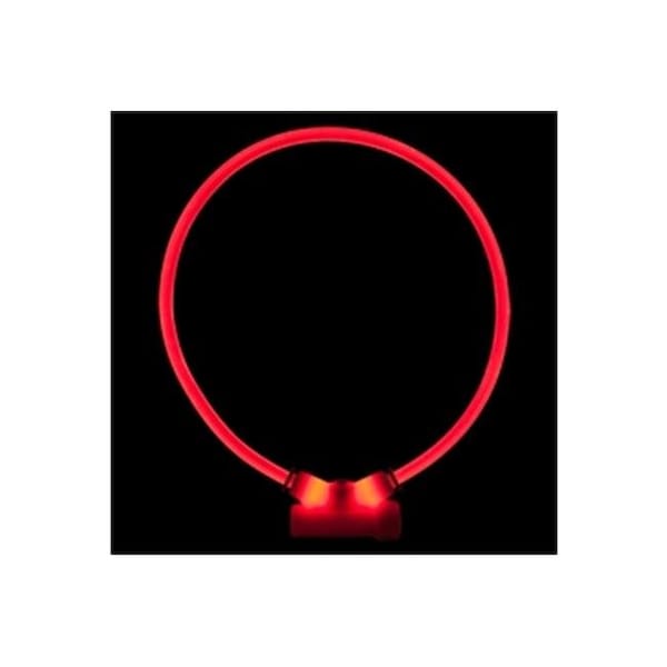 Red Dingo Red Dingo LT-ZZ-RE-SM Lumitube Illuminated Dog Safety Collar; Bright Red - Small To Medium - LT-ZZ-RE-SM