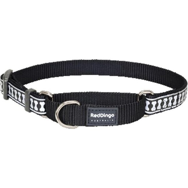Red Dingo Red Dingo MC-RB-BB-LG Martingale Dog Collar Reflective Black; Large - MC-RB-BB-LG