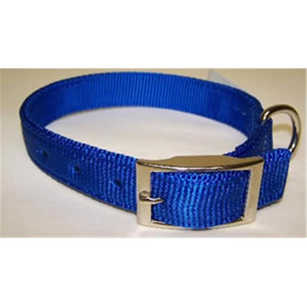 Omni Pet No115N BL21 Nylon Collar Double Ply 1inx21in Color Blue - 44511516