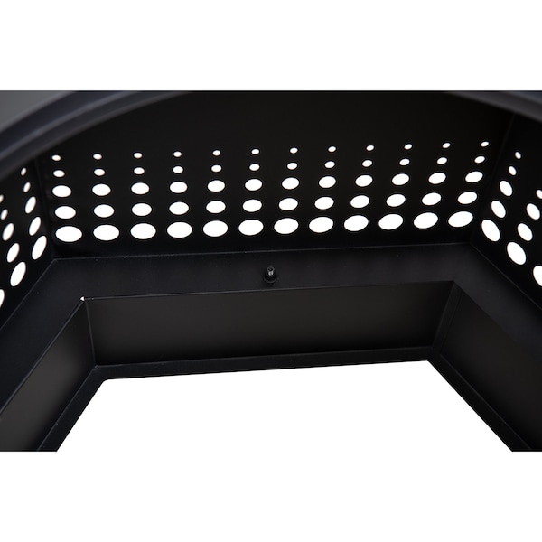 Sunjoy 28 in Smokeless Fire Pit with Ash Pan and Poker, Portable Wood Burning Fireplace, Black - A301060200
