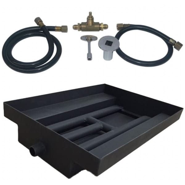 Sleep Ez 27 in. 14GA Powder Coated Burner Island Kit - Natural Gas - SL3731063