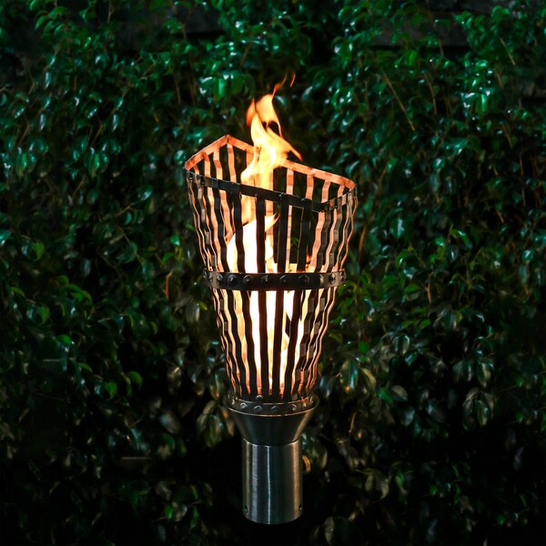 The Outdoor Plus Roman Torch with TOP-LITE Torch Base - Stainless Steel - OPT-TCH7SS