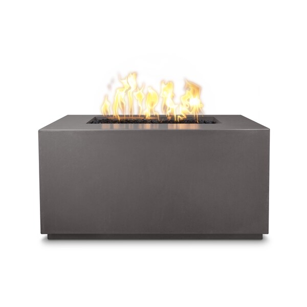 The Outdoor Plus 48 Rectangular Pismo Fire Pit, GFRC Concrete, Chestnut, Match Lit with Flame Sense, Liquid Propane - OPT-2448FSML-CST-LP