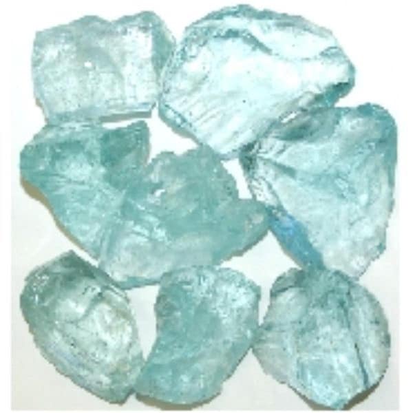 Calle Recycled Chunky Glass Crystal Teal - Medium - 0.5-1 in. - 5 lbs - CA2758219