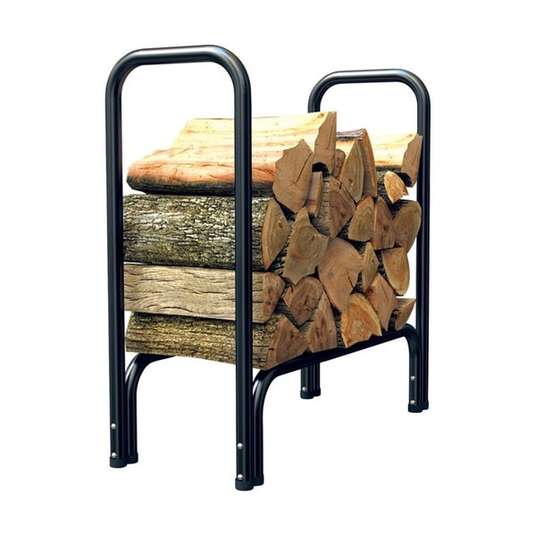 Dare2Decor 2 ft. Black Steel Log Rack Tube - DA2515513