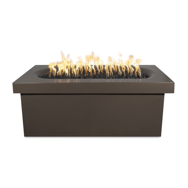 The Outdoor Plus 60 Rectangular Ramona Fire Table - GFRC Concrete - Chocolate - Match Lit - Natural Gas - OPT-RMNRT60-CHC-NG