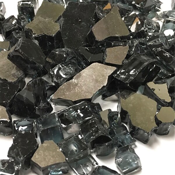 American Specialty Glass Recycled Chunky Glass, Black - Small - 0.25-0.5 in. - 5 lbs - LBLACKZS-5