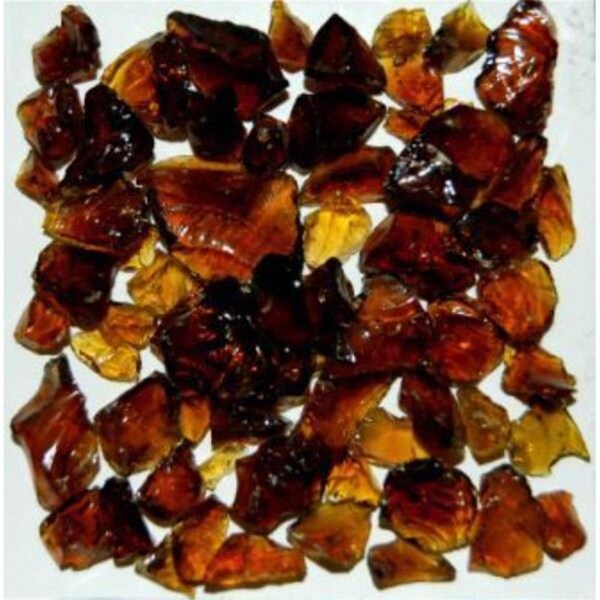 Calle Recycled Chunky Glass Amber Brown - Size 1 - 0.13-0.25 in. - 3 lbs - CA2756678