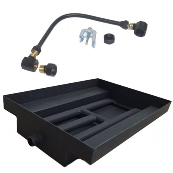 Tretco 15 in. Powder Coated Burner Island Kit, Natural Gas - OB2BB-BK2-18-NG