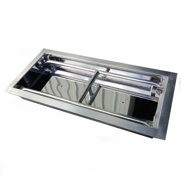 Blueprints SS Dual Flame Flanged Burner 10 in. x 24 in. - BL3188995