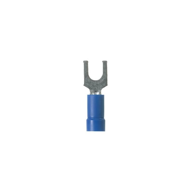 Panduit Fork Term, narrow tongue, vinyl Insul, 16 - 14, PV14-6FN-C, PK 100 - PV14-6FN-C