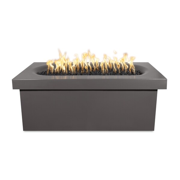 The Outdoor Plus 60 Rectangular Ramona Fire Table, GFRC Concrete, Chestnut, Match Lit with Flame Sense, Liquid Propane - OPT-RMNRT60FSML-CST-LP