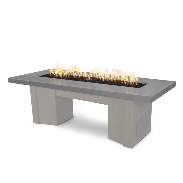 The Outdoor Plus 60 Alameda Fire Table Smooth Concrete, 110V Play Electr. Ignition, Natrual Gray Concrete Top, Nat. Gas - OPT-ALMGFRC60EKIT-NGY-PEW-NG