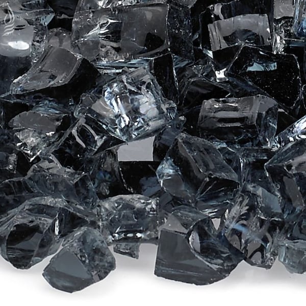 American Fire Glass 1/2 in Gray Fire Glass, 10 Lb Bag - AFF-GRY12-10