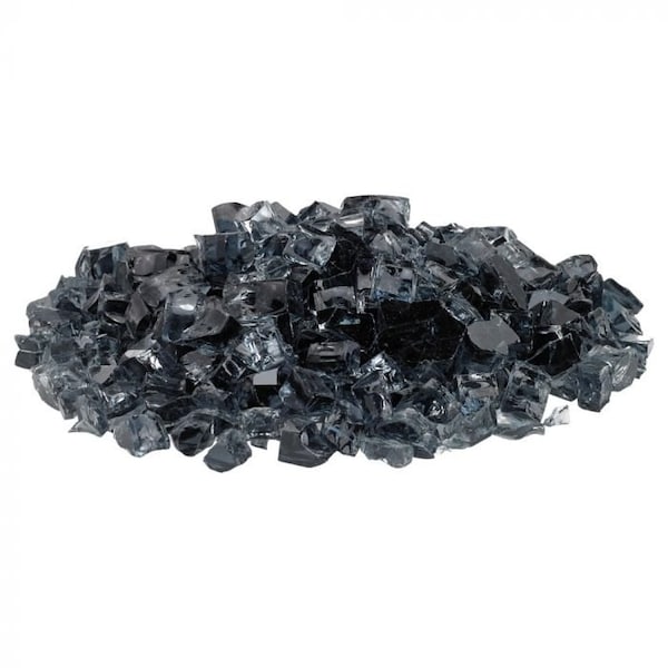 American Fire Glass 1/2 in Gray Fire Glass, 10 Lb Bag - AFF-GRY12-10