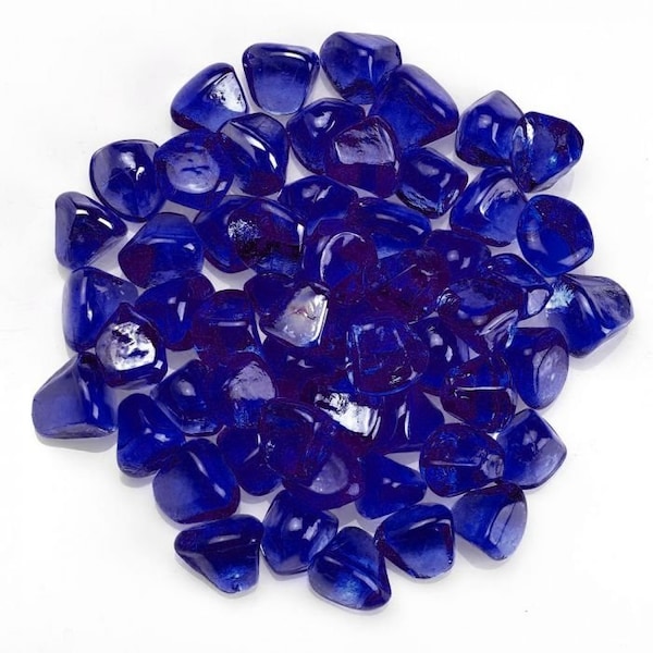 American Fire Glass Midnight Blue Luster Zircon Beads, 10 lb Bag - ZIR-MIDBLLST-10