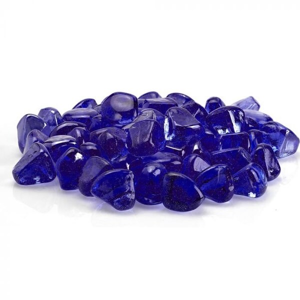 American Fire Glass Midnight Blue Luster Zircon Beads, 10 lb Bag - ZIR-MIDBLLST-10