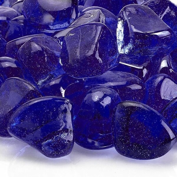 American Fire Glass Midnight Blue Luster Zircon Beads, 10 lb Bag - ZIR-MIDBLLST-10