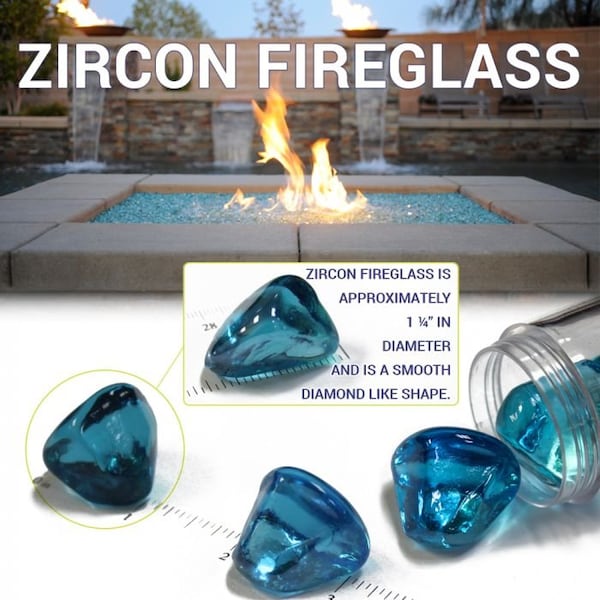 American Fire Glass Midnight Blue Luster Zircon Beads, 10 lb Bag - ZIR-MIDBLLST-10