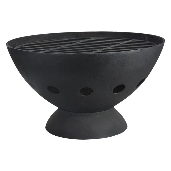 Gardencontrol Cast Iron Low Fire Pot Black - GA3193342