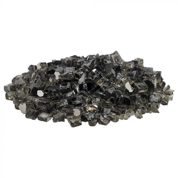 American Fire Glass 1/2 in Bronze Reflective Fire Glass, 10 Lb Bag - AFF-BRZRF12-10