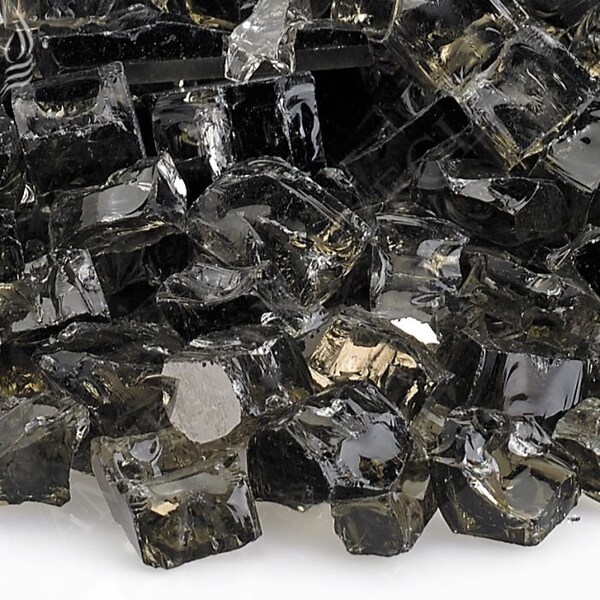 American Fire Glass 1/2 in Bronze Reflective Fire Glass, 10 Lb Bag - AFF-BRZRF12-10